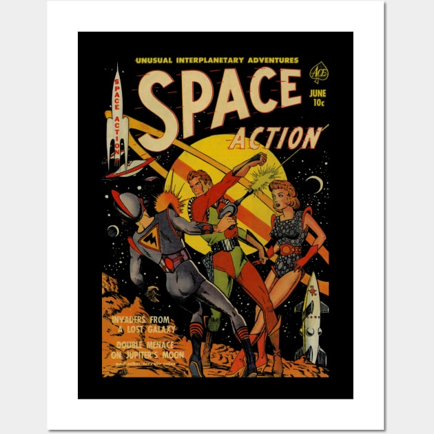 Space Action Wall Art by kg07_shirts